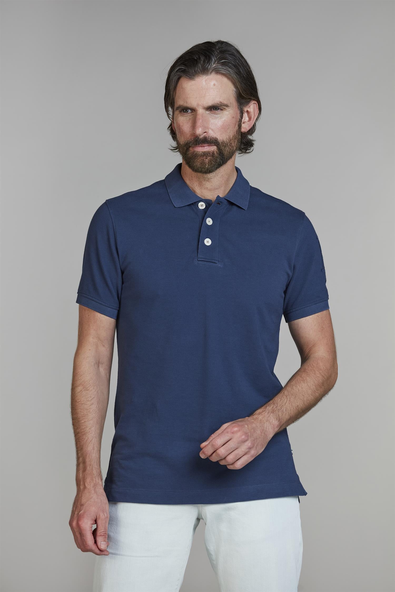 Rough Style Polo Mid Blue