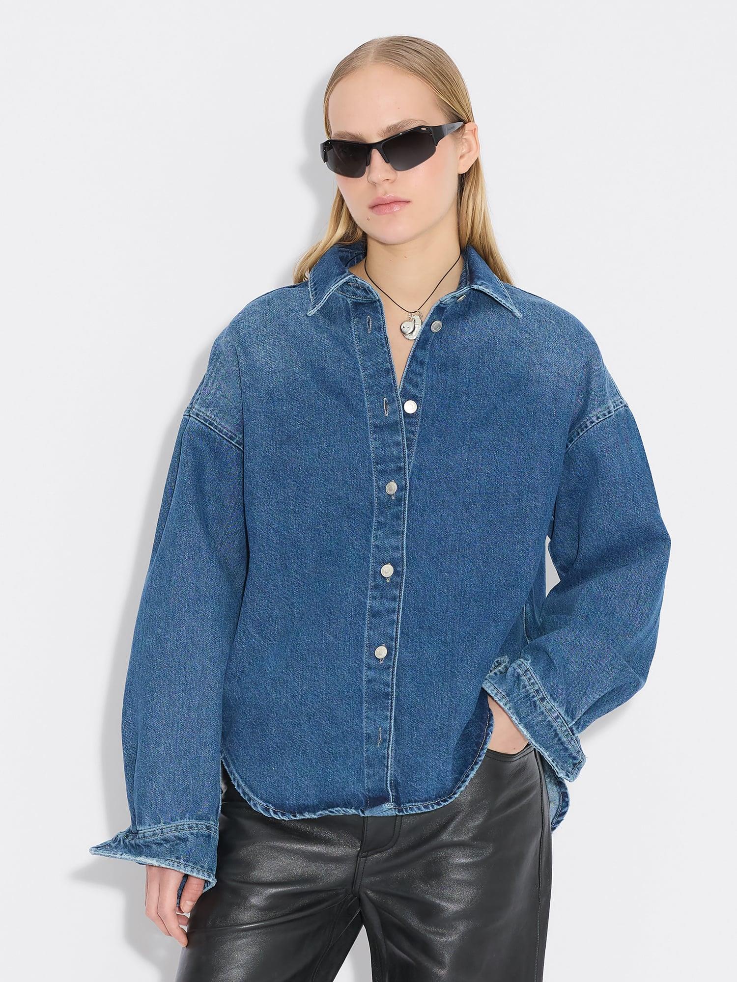 W Relaxed Denim Shirt Blue