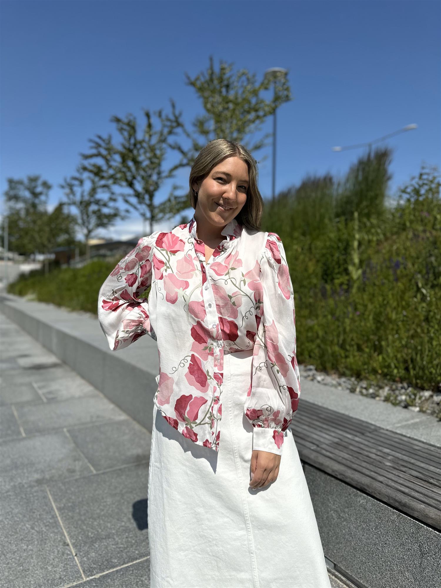 Organza Collared Blouse-PF25 Delicate