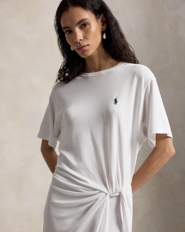 Knit-T-shirt-Dress White