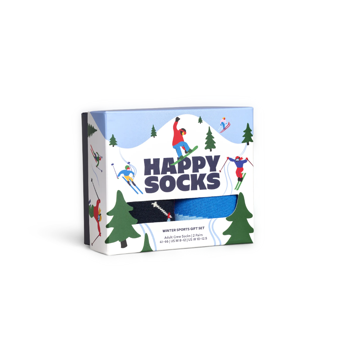 2-Pack Winter Sports Socks Gift Set 41-46