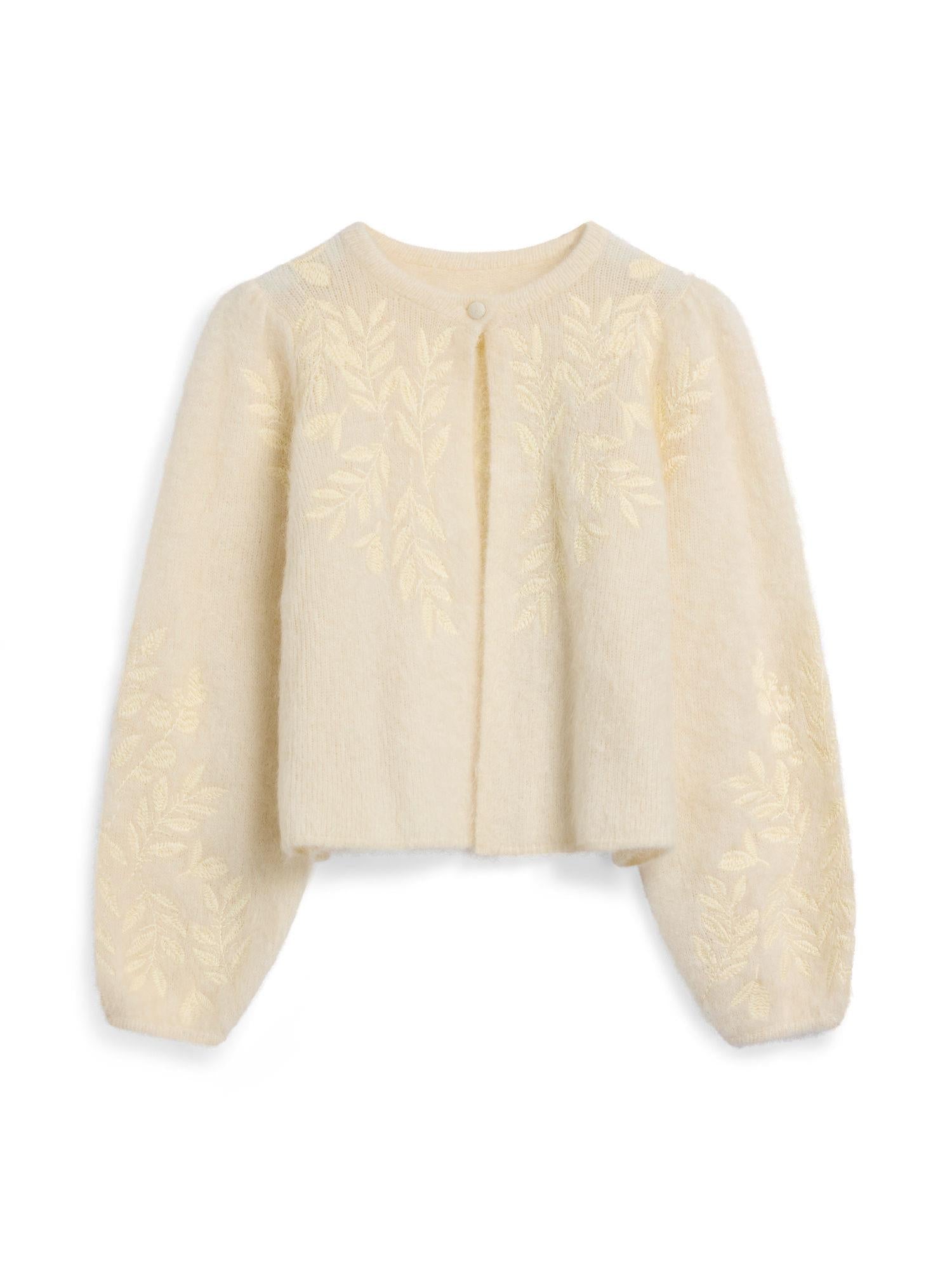 Amie Chunky Cardigan Brigh White