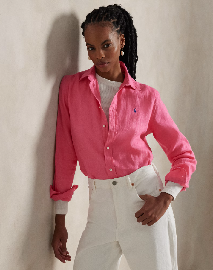 CLASSIC FIT LINEN SHIRT-HT FUSCHIA