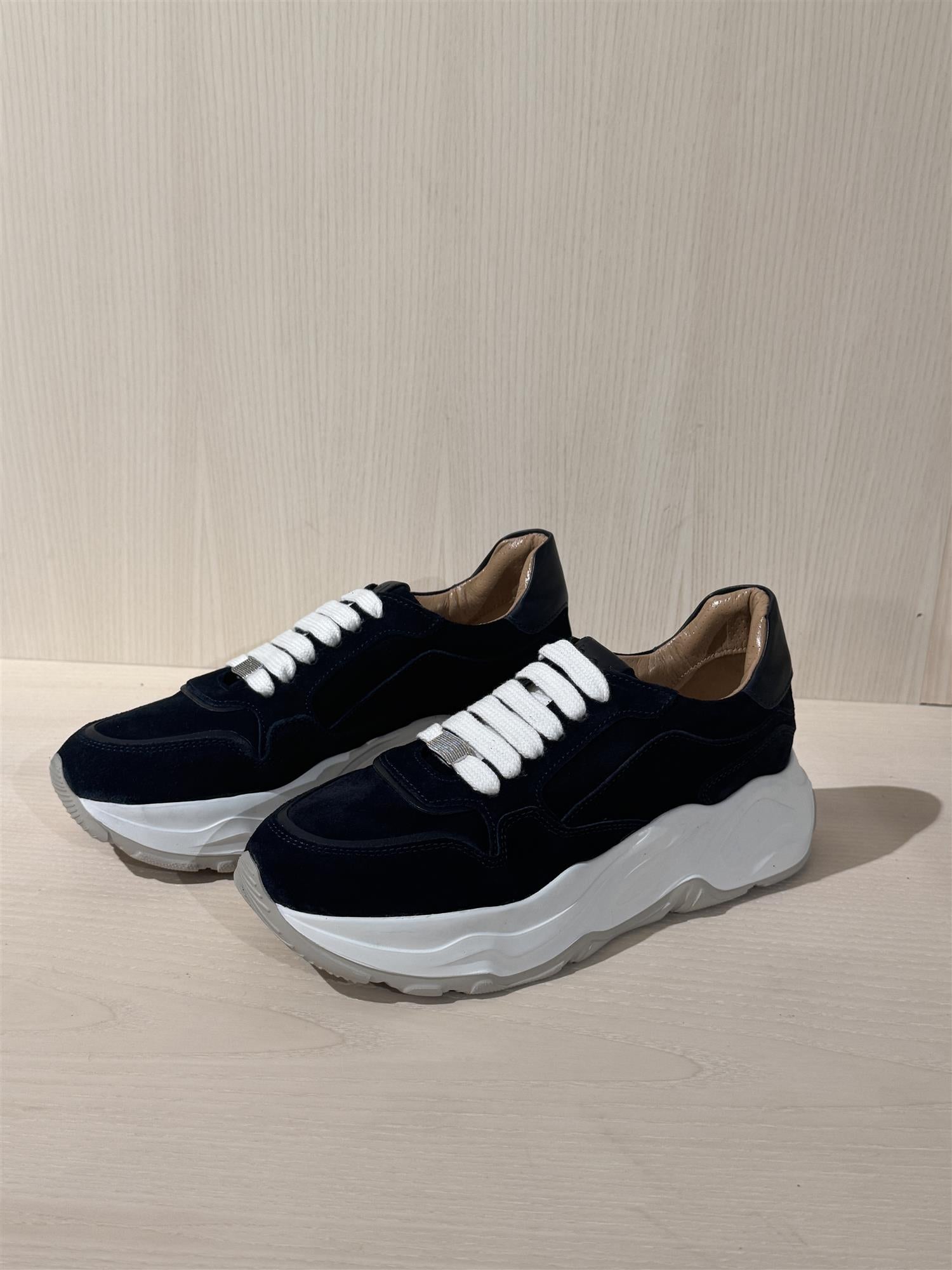 Navy Suede Sneakers