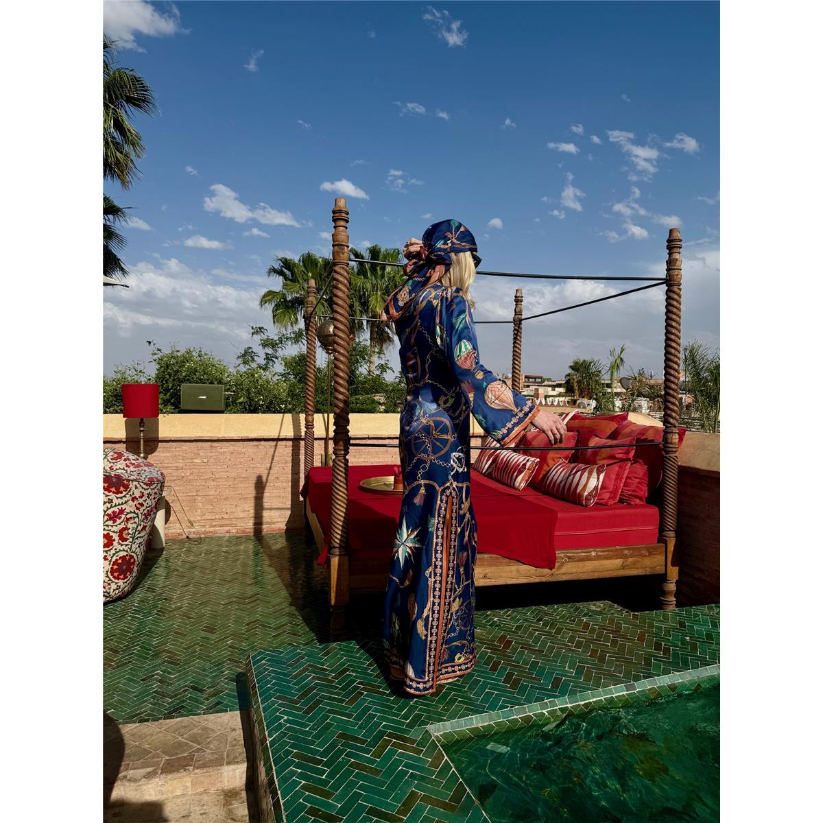 Valery Kimono Dress Navy