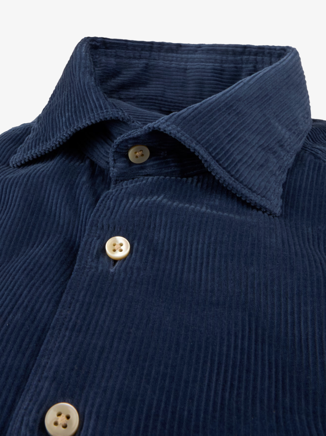 Dark Blue Corduroy Regular Shirt