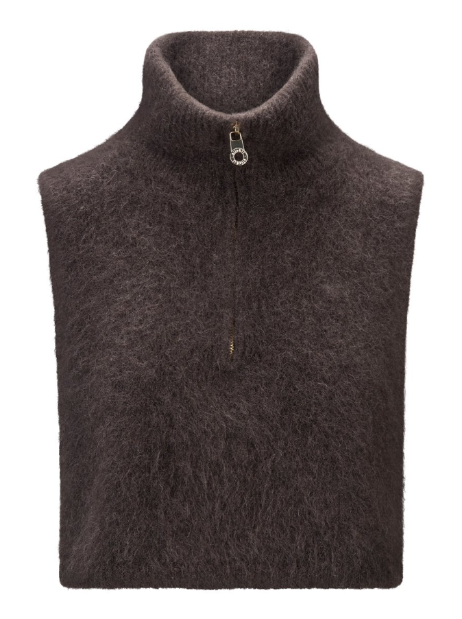Belinda chunky high neck Dark brown