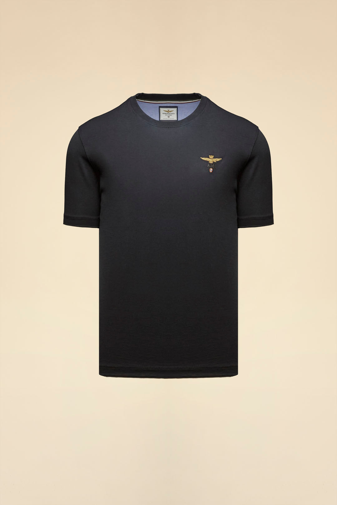 Basic crew-neck cotton jersey t-shirt Navy