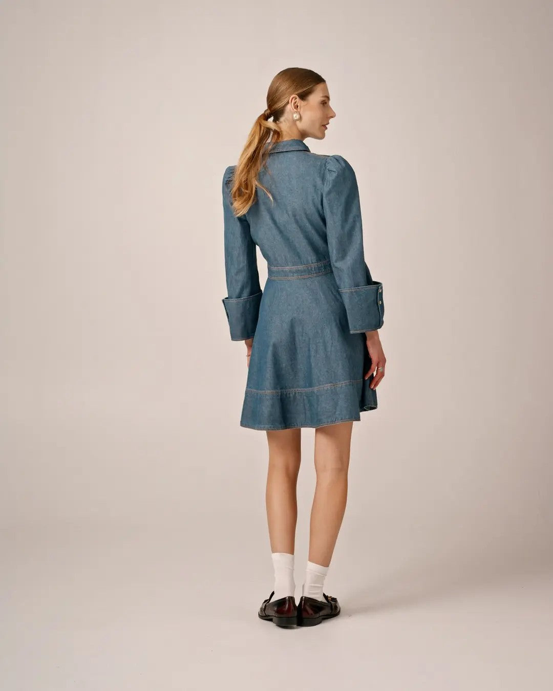 Denim mini Dress PF25 French Blue