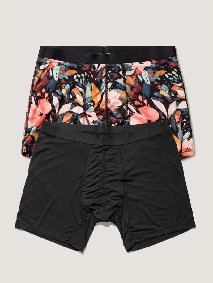 2PK ECO BOXER BRIEF MAGNOLIA BLACK