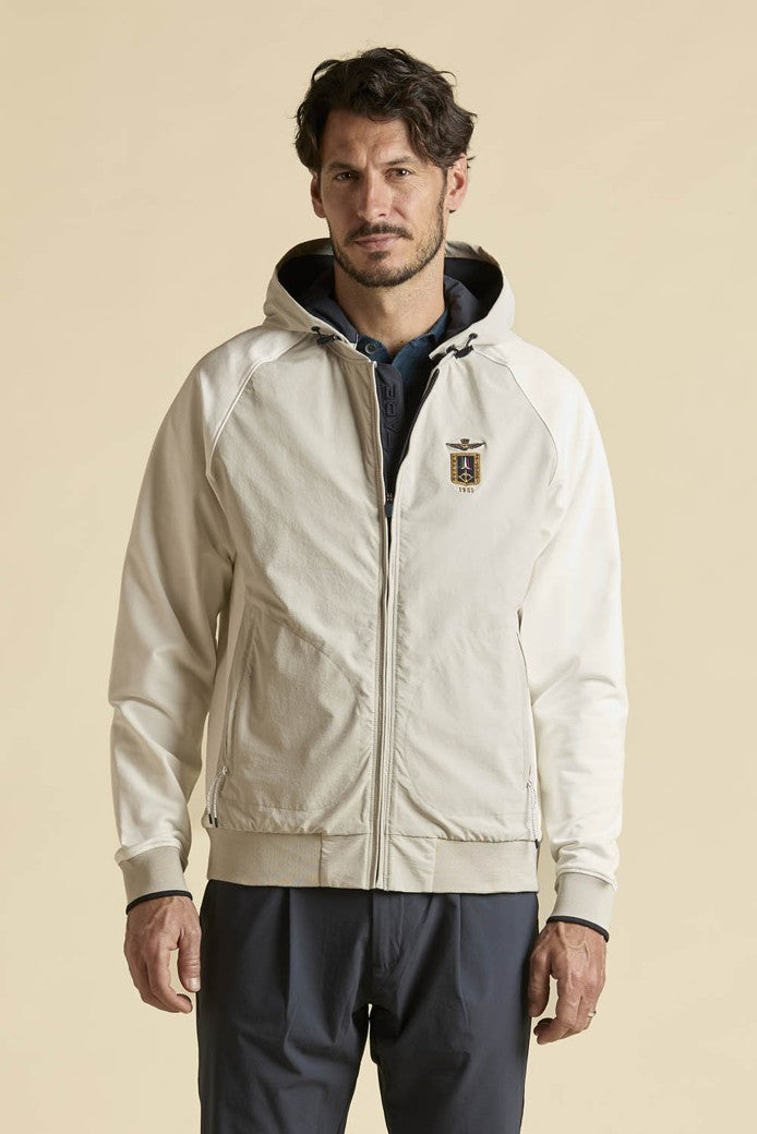 Hybrid jacket with removable hood