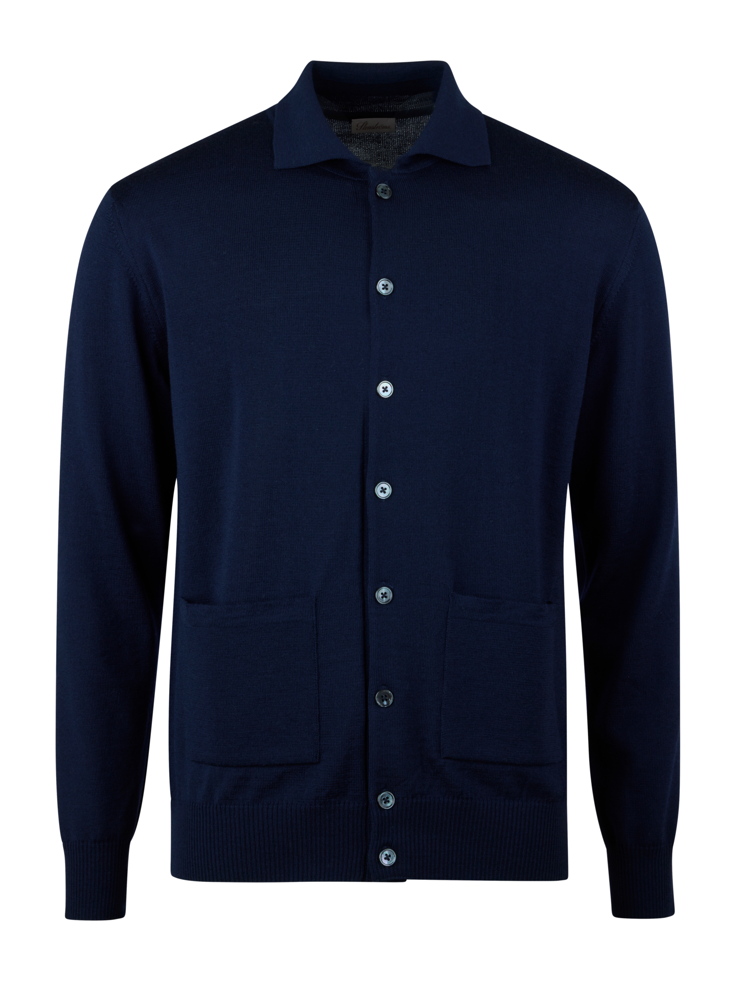 Navy Merino Wool Cardigan