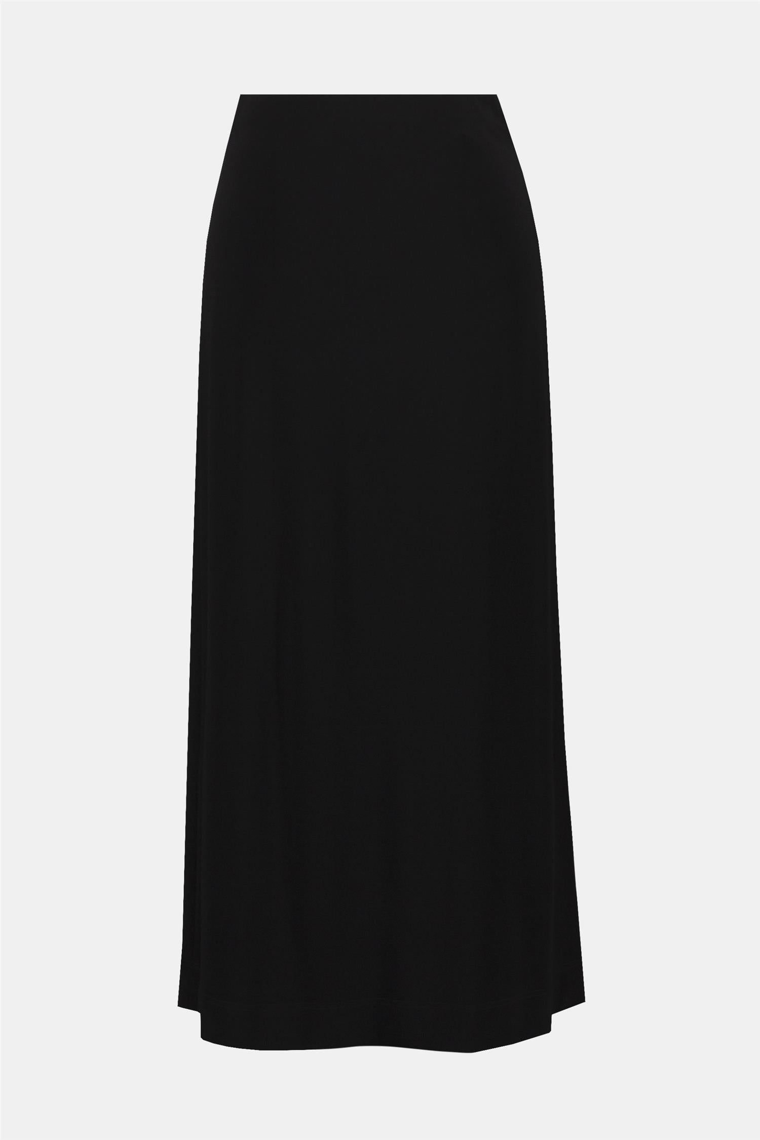 Silky Knit Pull-On Maxi Skirt Black