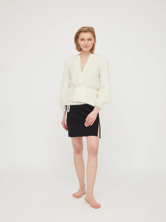 Fredrikke chunky cardigan Bright White