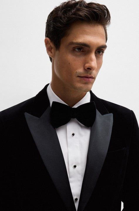 SLIM FIT TUXEDO JACKET IN PURE COTTON VELVET