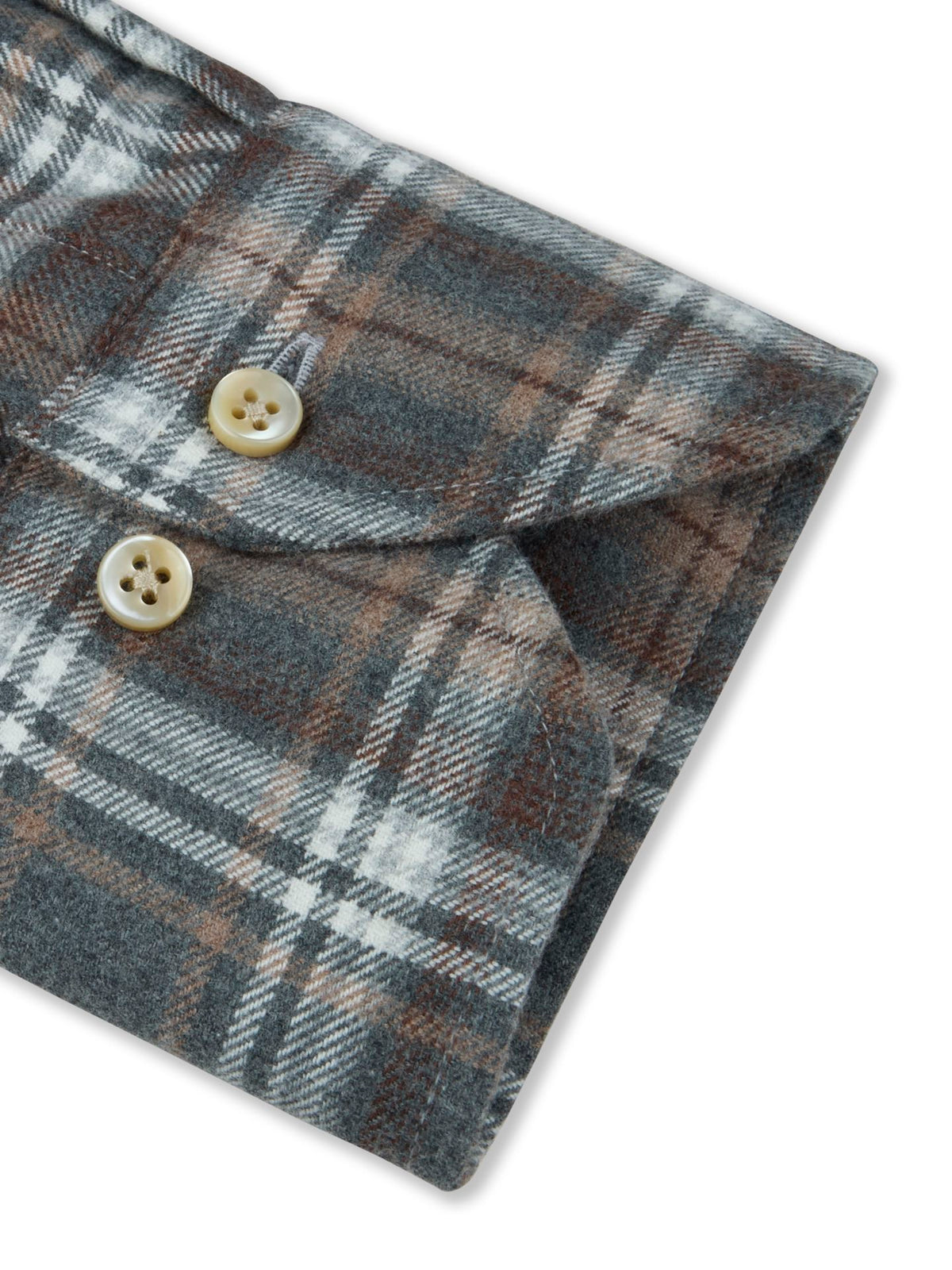 Regular Dark grey checked Flannel Shit