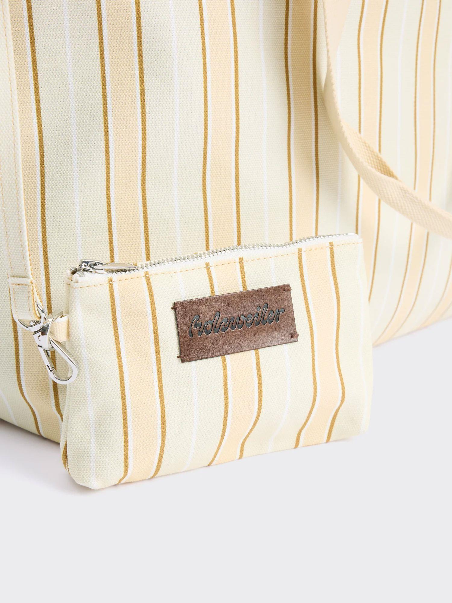 Bang Stripe Tote Bag Lt Yellow Stripe