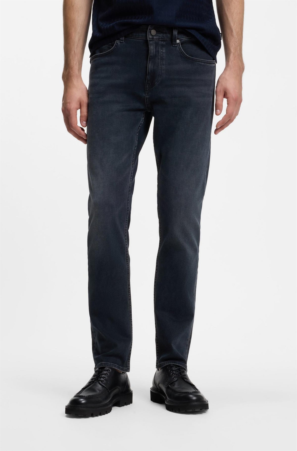 Delaware Slimfit Jeans In Indigo Knit Denim