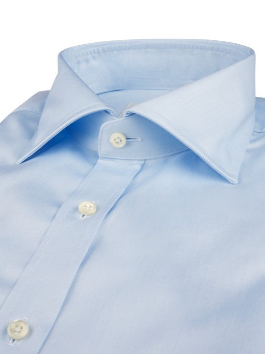 Light blue Twill Shirt, Short Sleeves