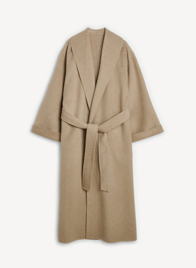TRULLEM Wool Coat - Grey Brown Melange