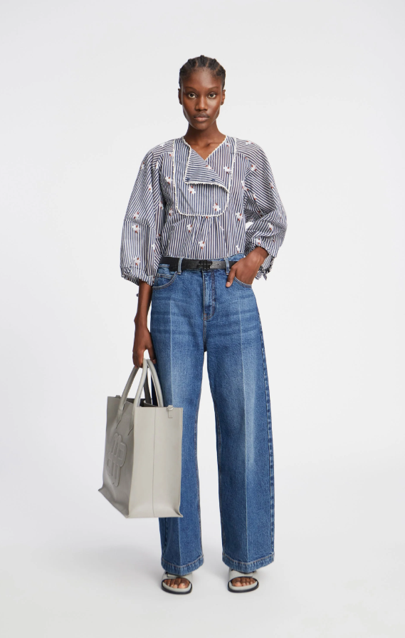 Pristina Printed Blouse Indigo