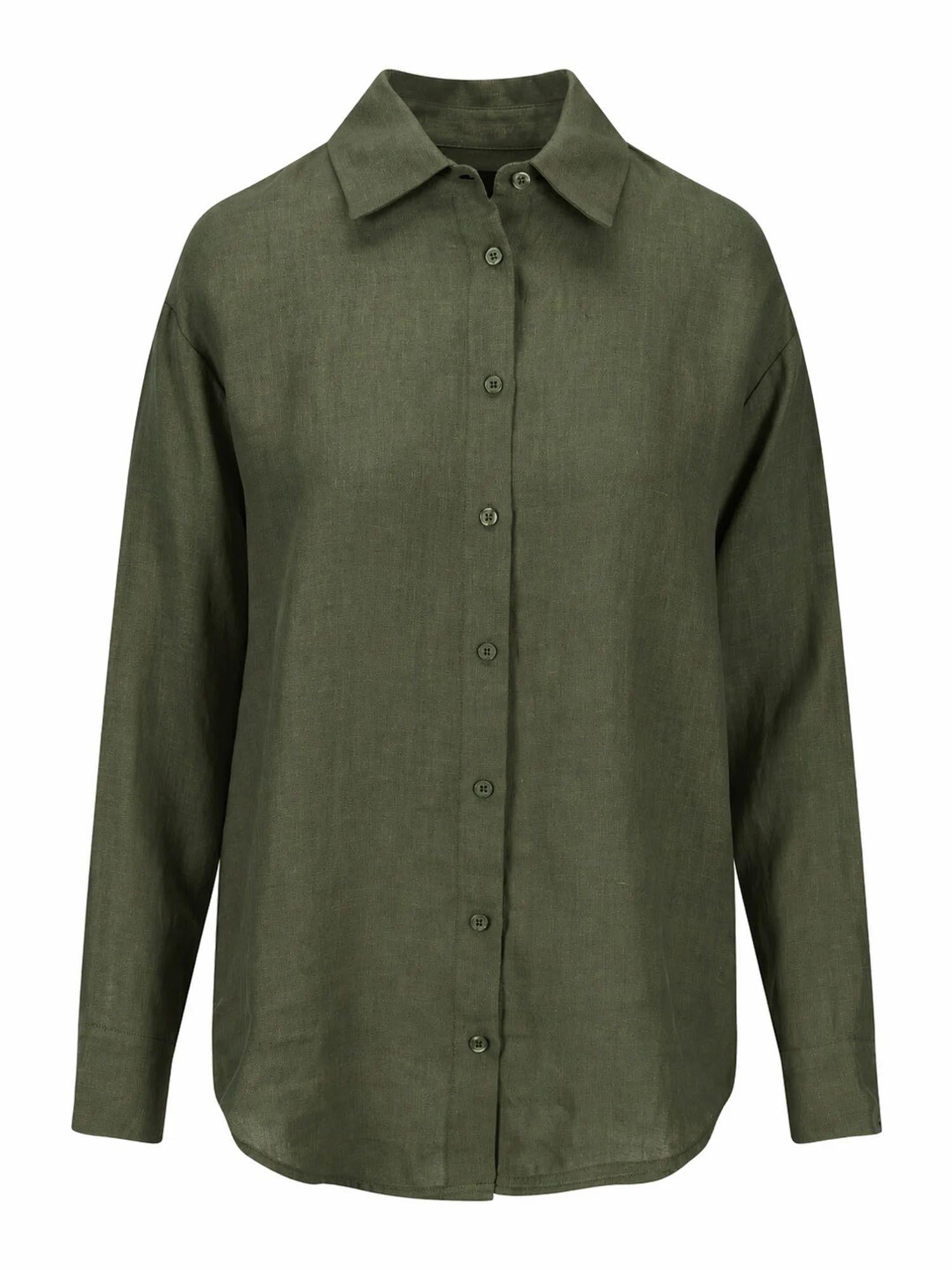 Livia Linen Shirt Green