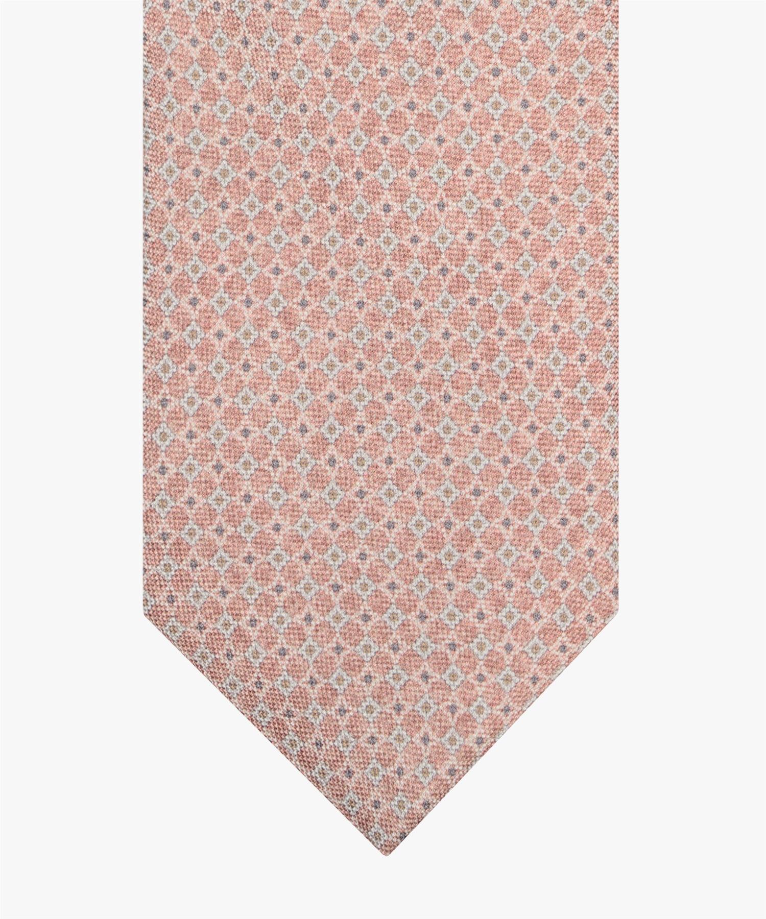 Tie Silk Print Motif Pink