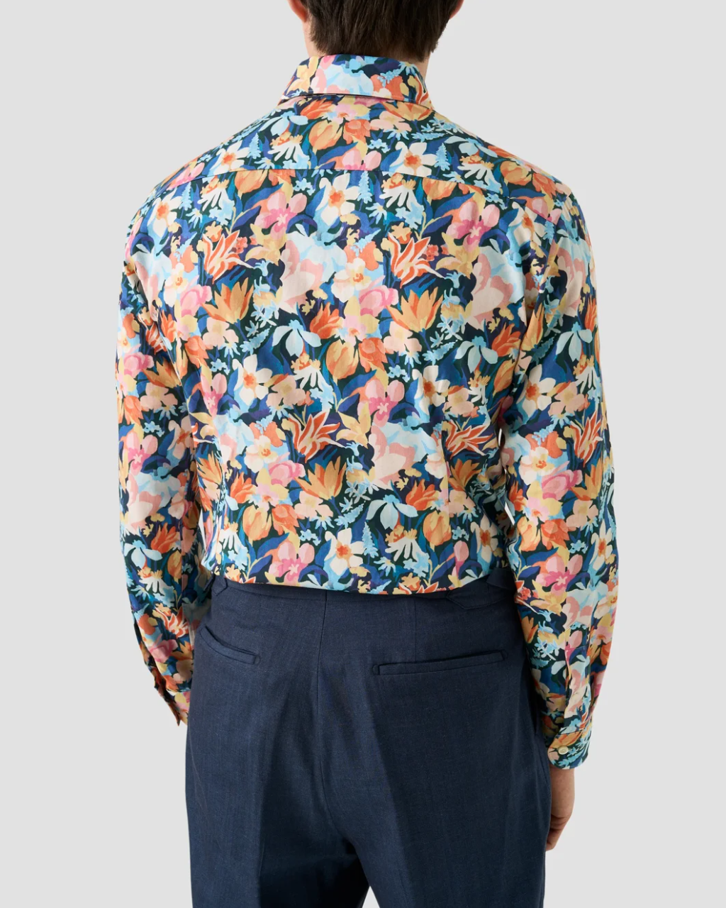 Multi Floral Cotton TENCEL Lyocell Slimfit Shirt