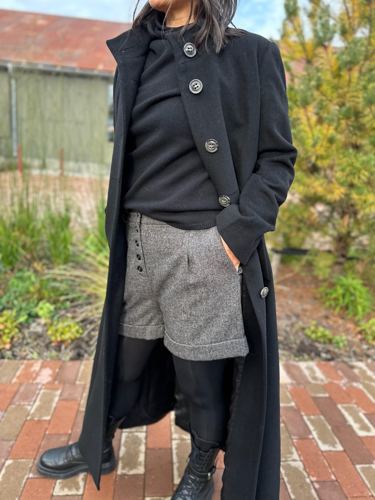 Cashmere Coat W New Parker X Long Ebony Black