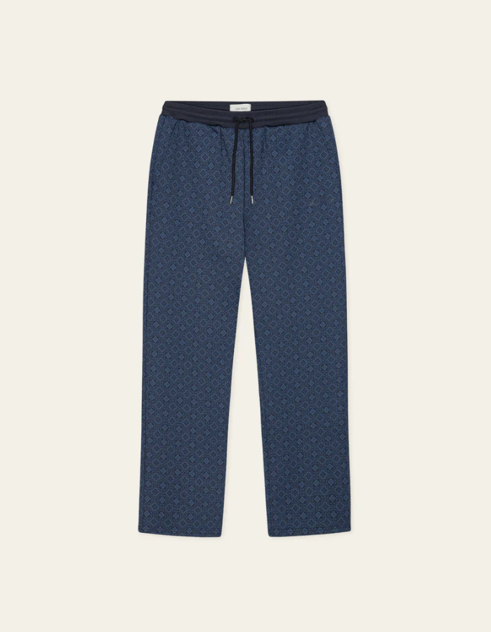 Ballier AOP Crew Casual Track Pants Dark Denim Blue