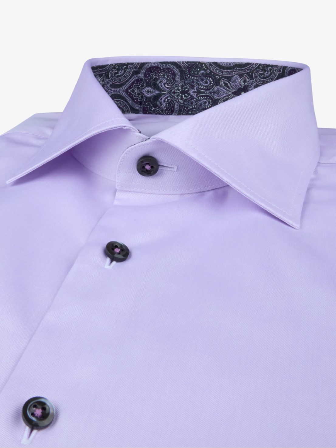Light purple Twill Regular Shirt With Contrast