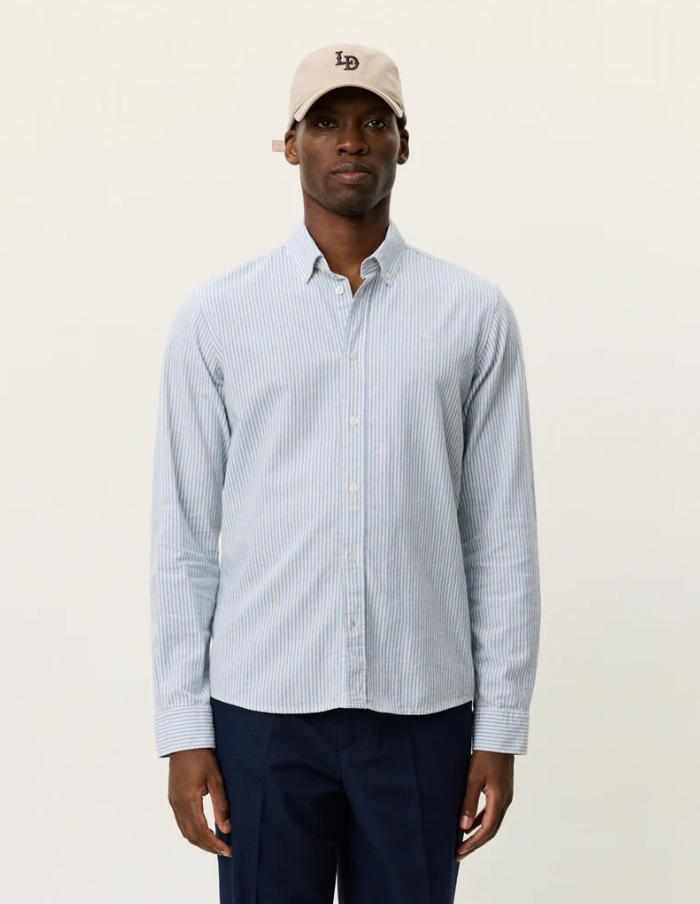 Konrad Stripe Cotton Linen Shirt Allure