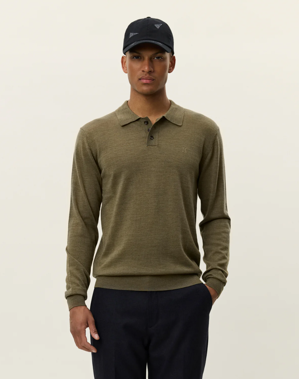 Greyson Merino Polo Knit Military Olive