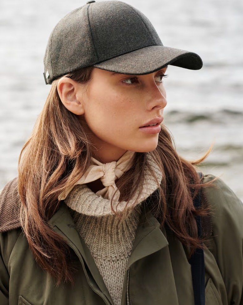 Legacy Structured Wool Clay Gray Dark Navy