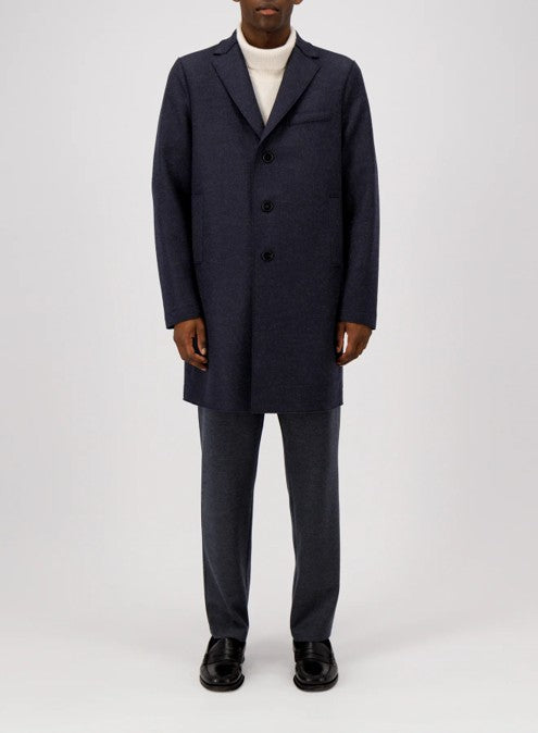 Boxy Coat Jacquard Herringbone