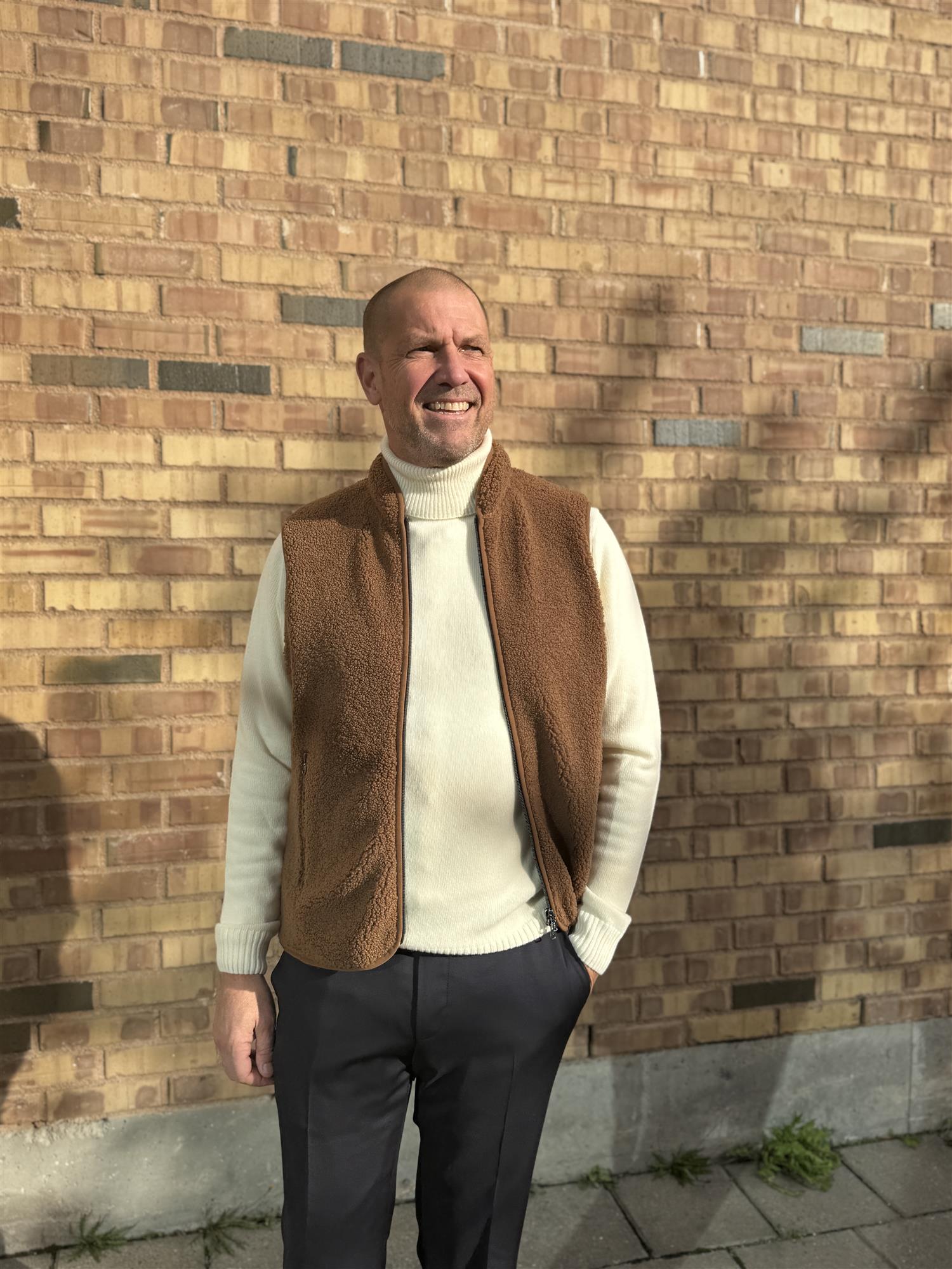 Pile Fleece Vest Rustic Brown