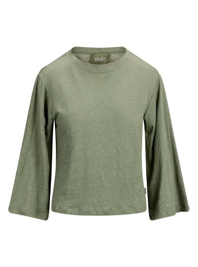 Heli Linen Tee Green