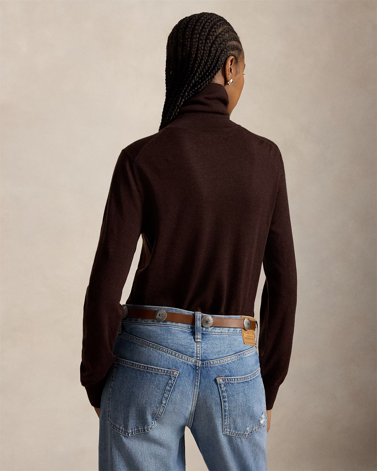 Wool Rollneck Deep Chocolate Brown
