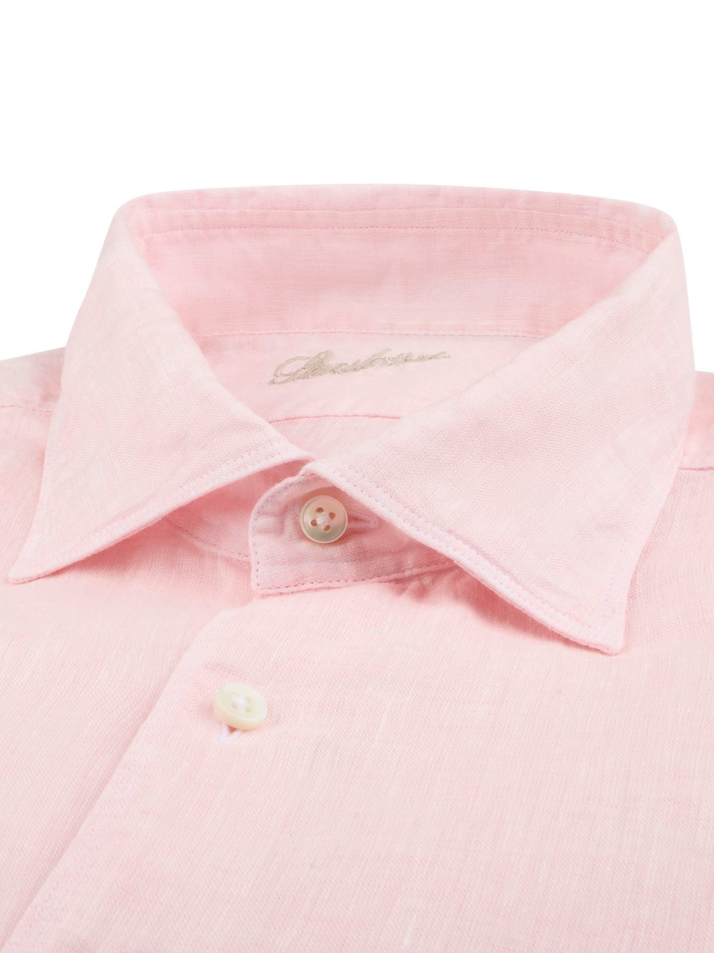 Regular Light Pink Linen Casual Shirt