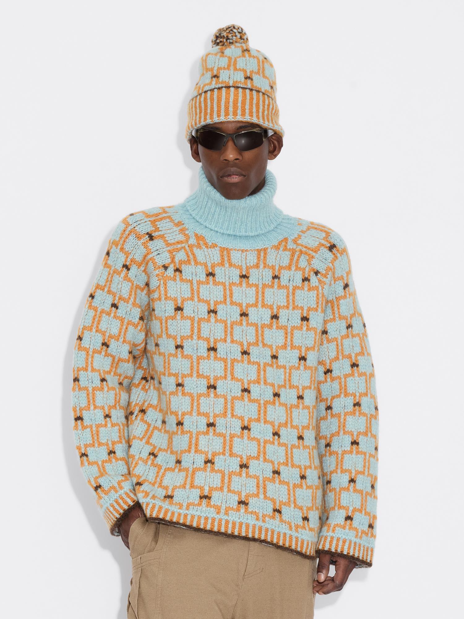 Norwegian Wool Beanie Blue Mix