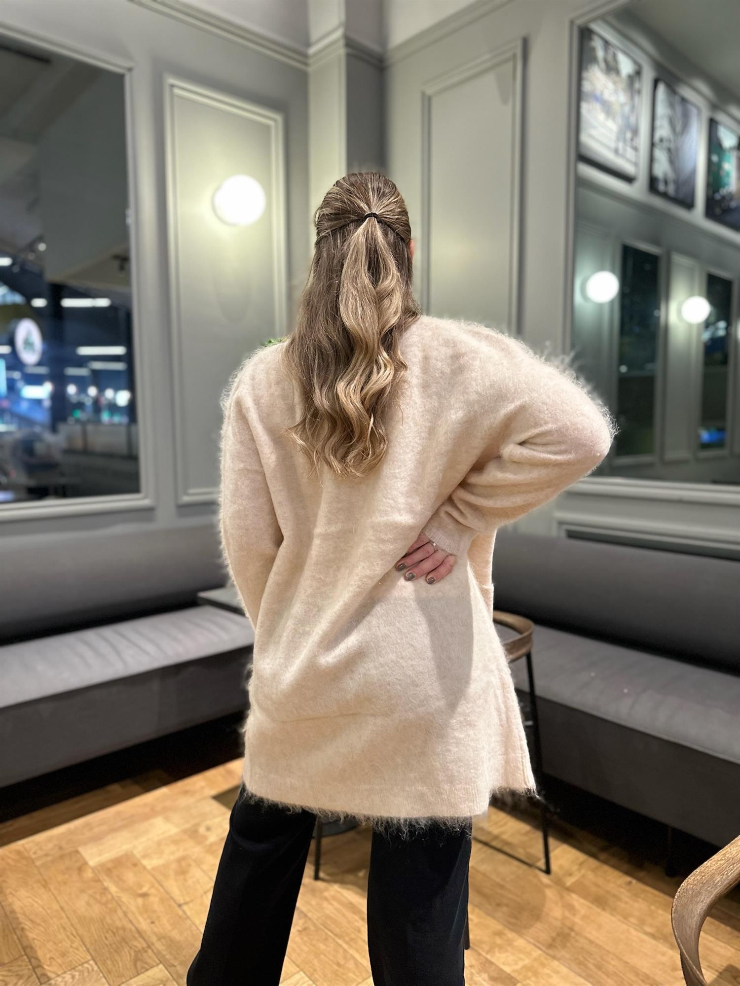 Butty Mohair Cardigan Sand