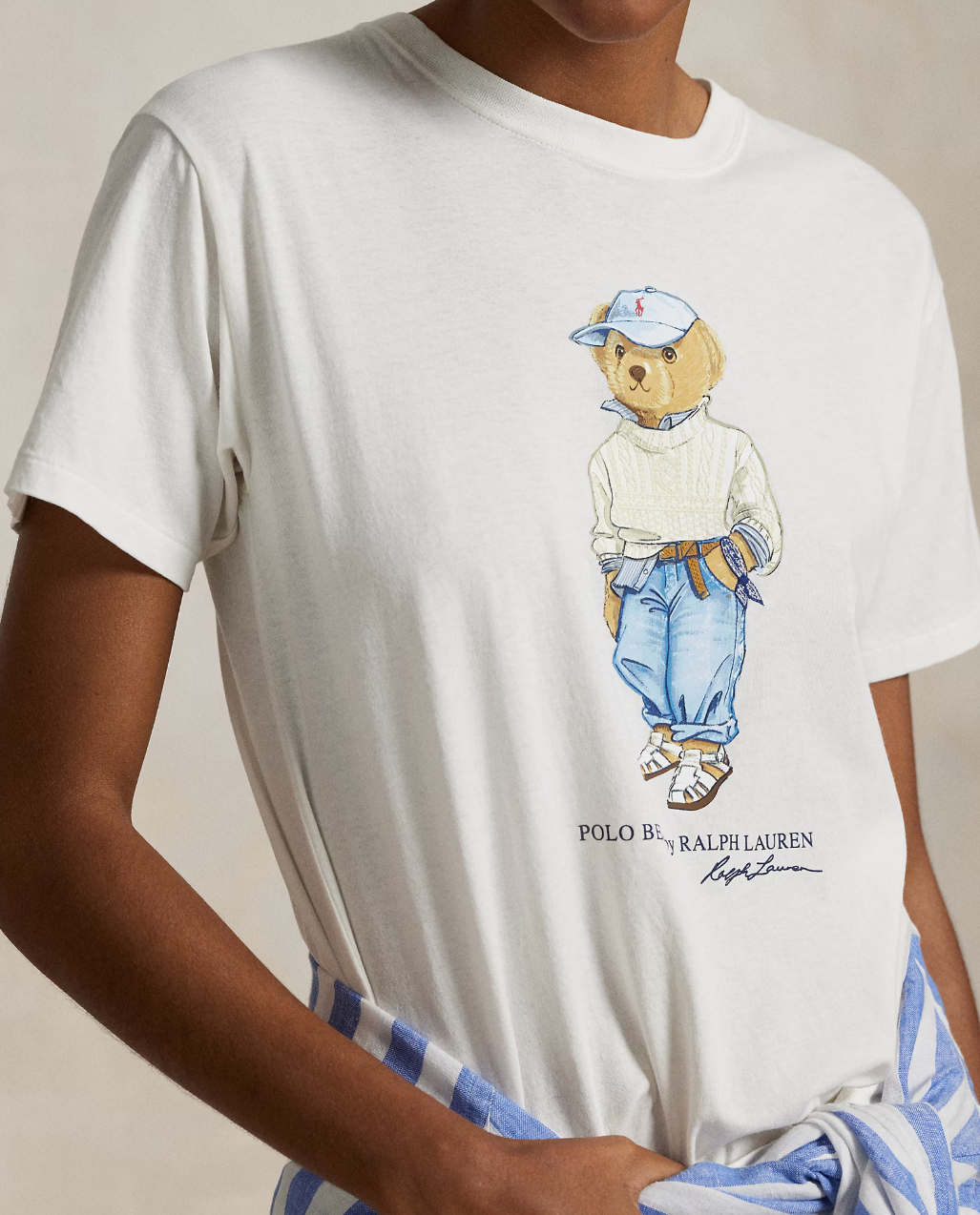 Polo Bear Cotton Jersey T-shirt White