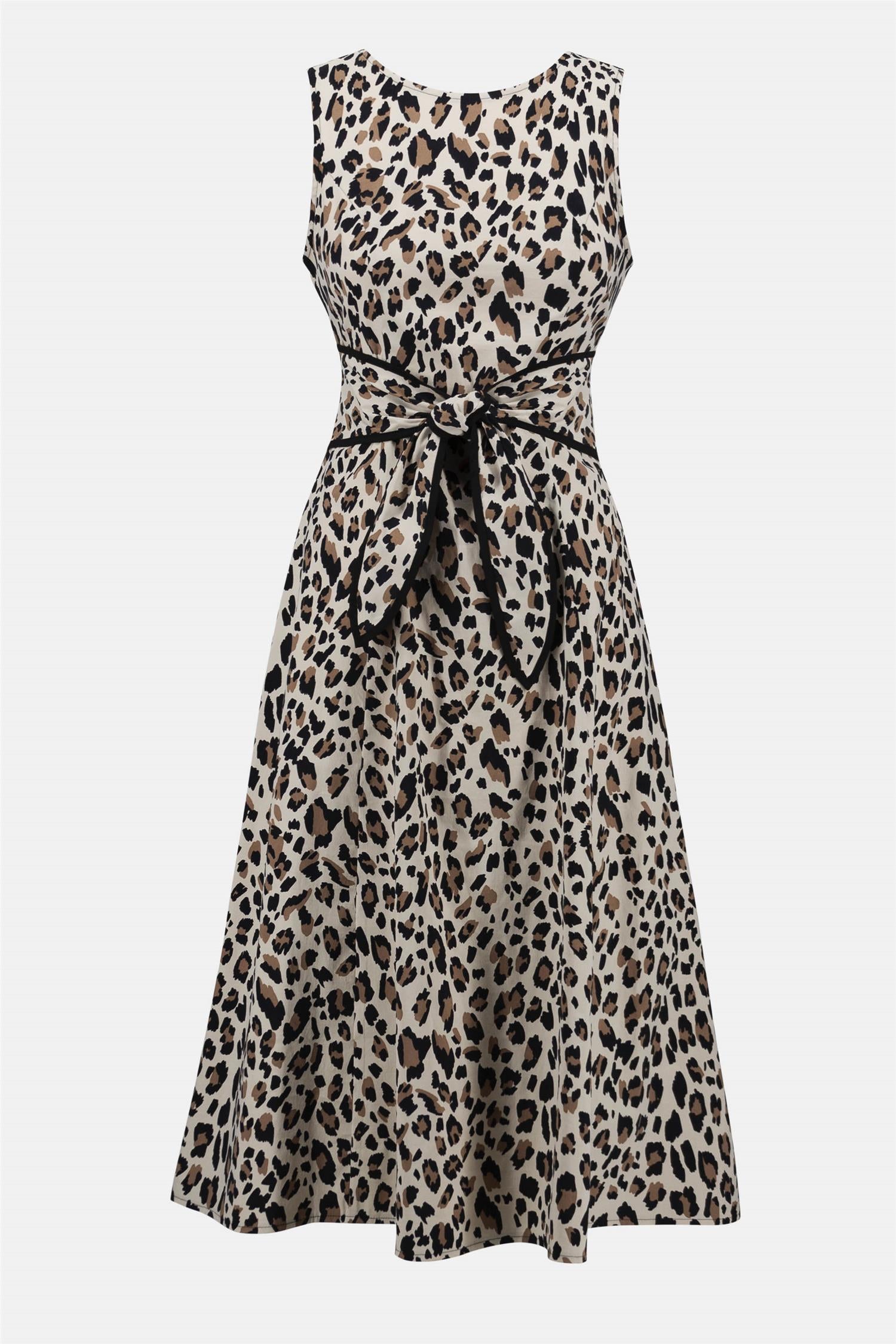 Cotton Dress with Leo Print