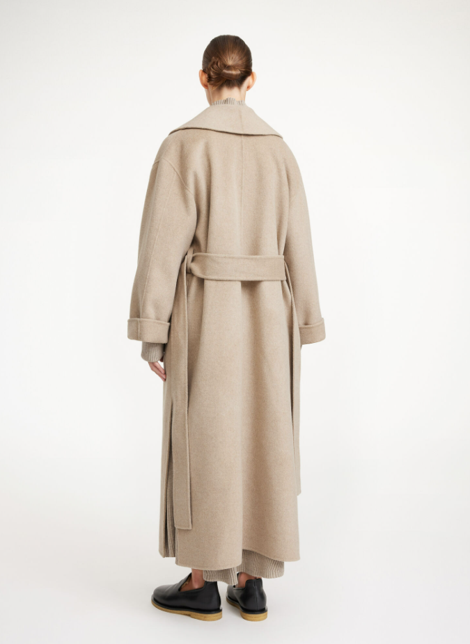 TRULLEM Wool Coat - Grey Brown Melange