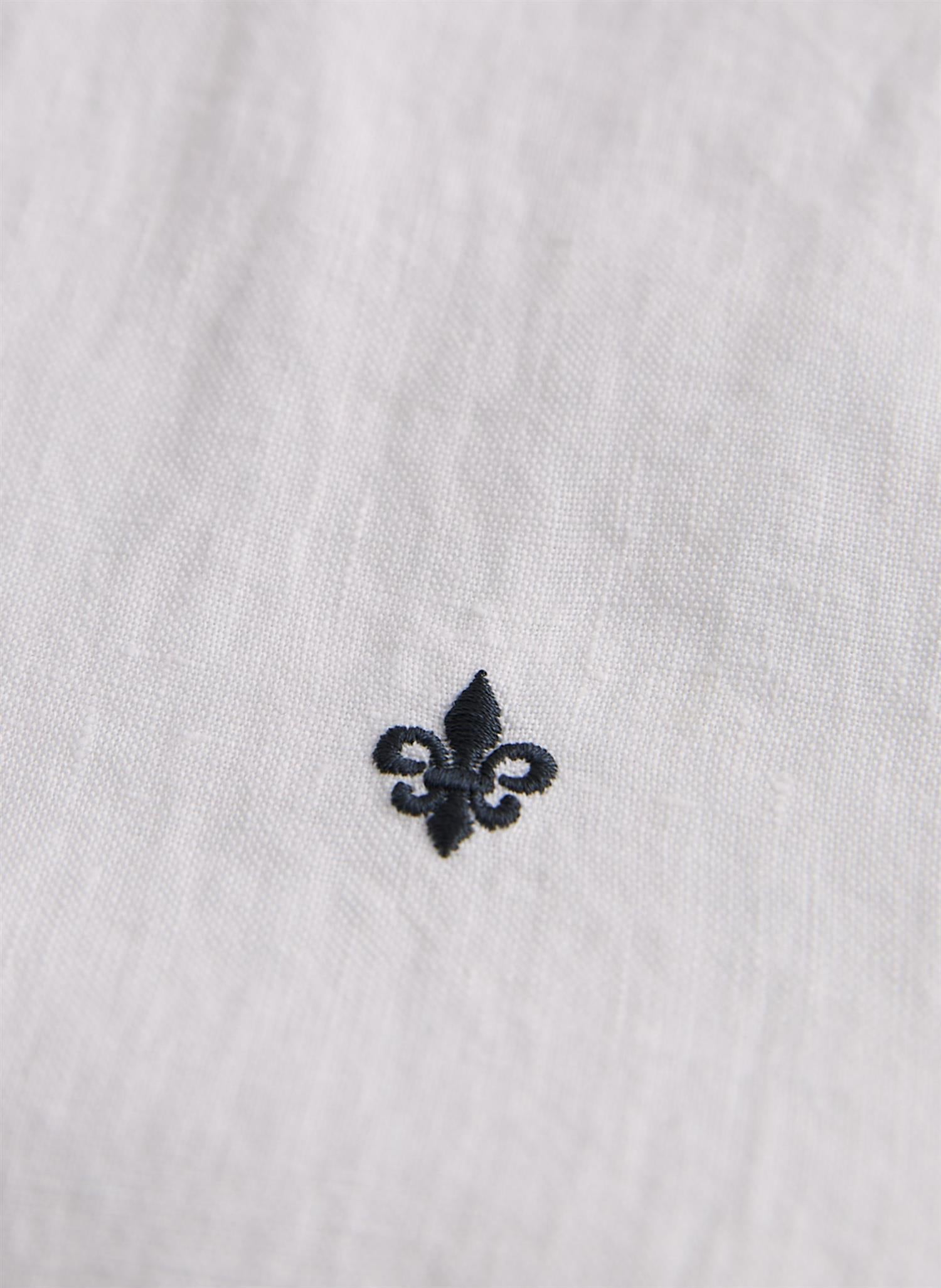 Douglas Linen Shirt-Classic Fit White