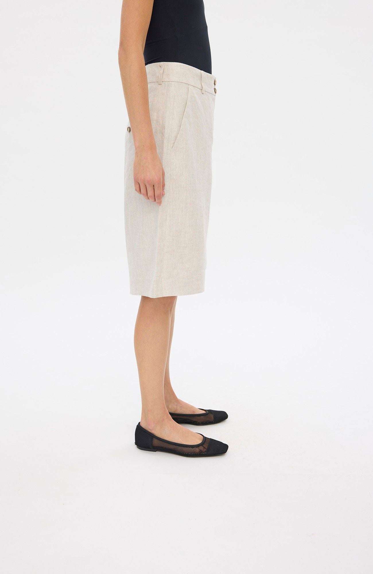 Laurafv Long Shorts 888 Crystal Linen