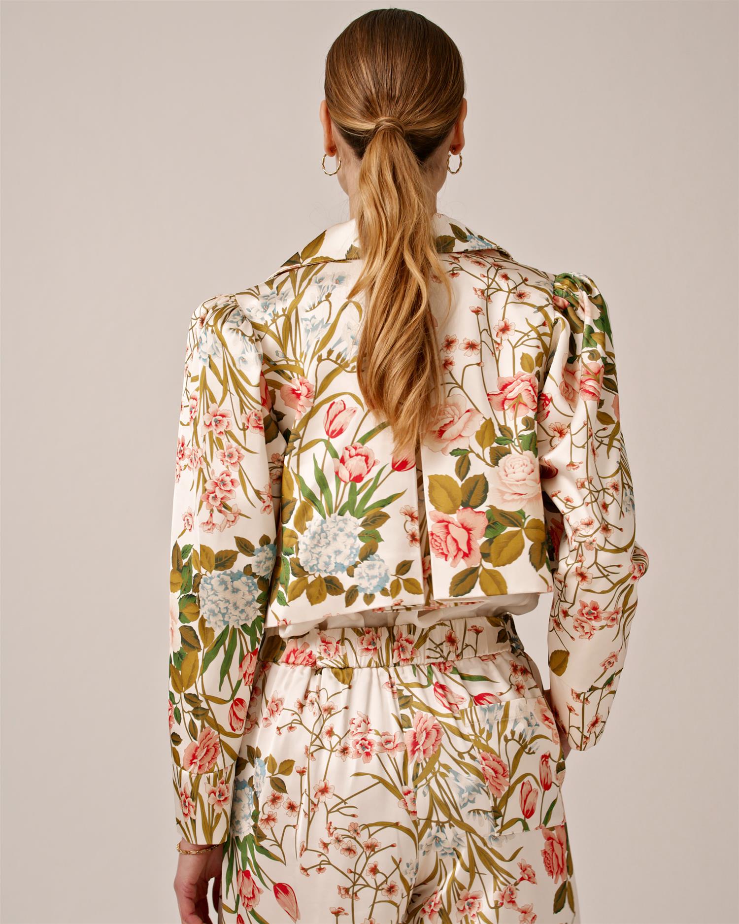 Tailored Satin Jacket PF25 Flower Fields