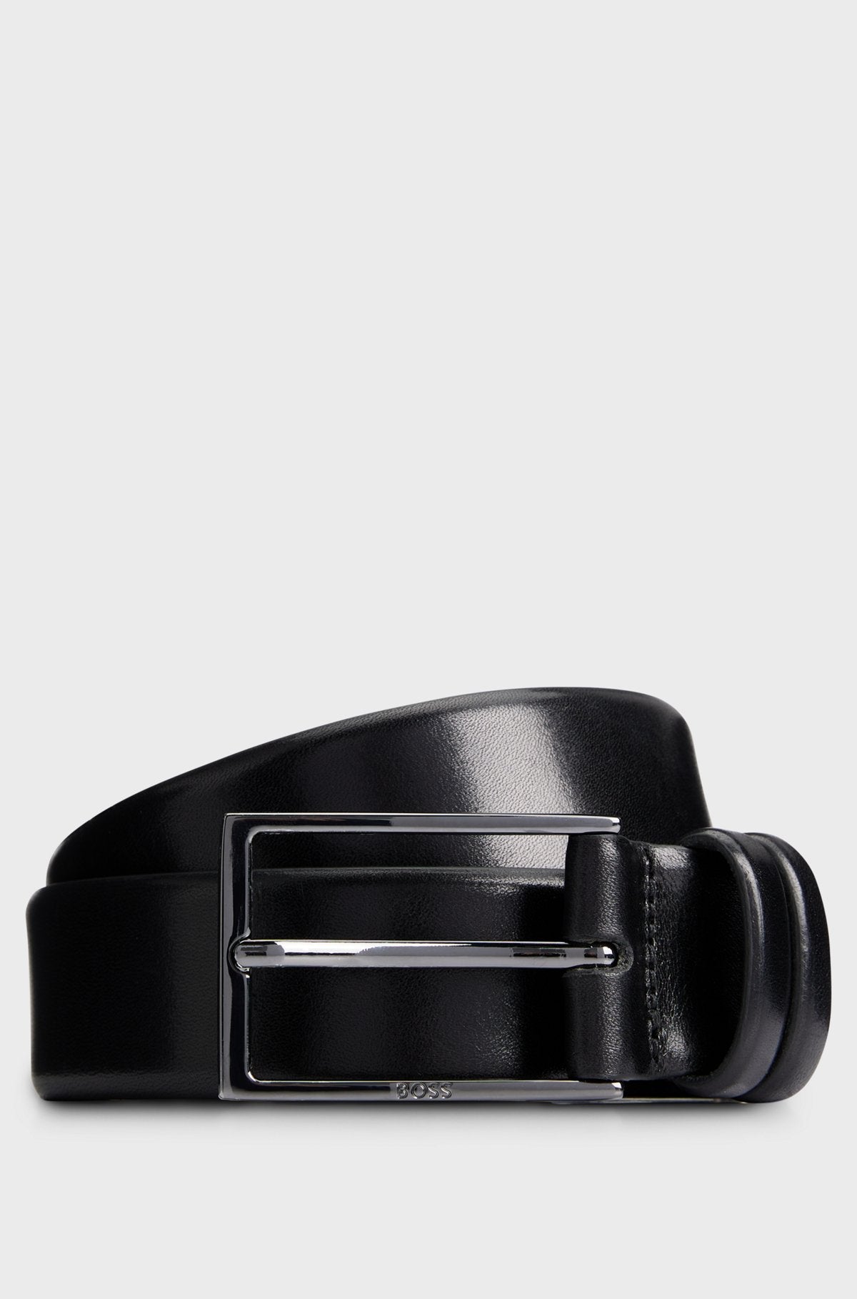 CARMELLO LEATHER BELT WITH GUNMETAL HARDWARE