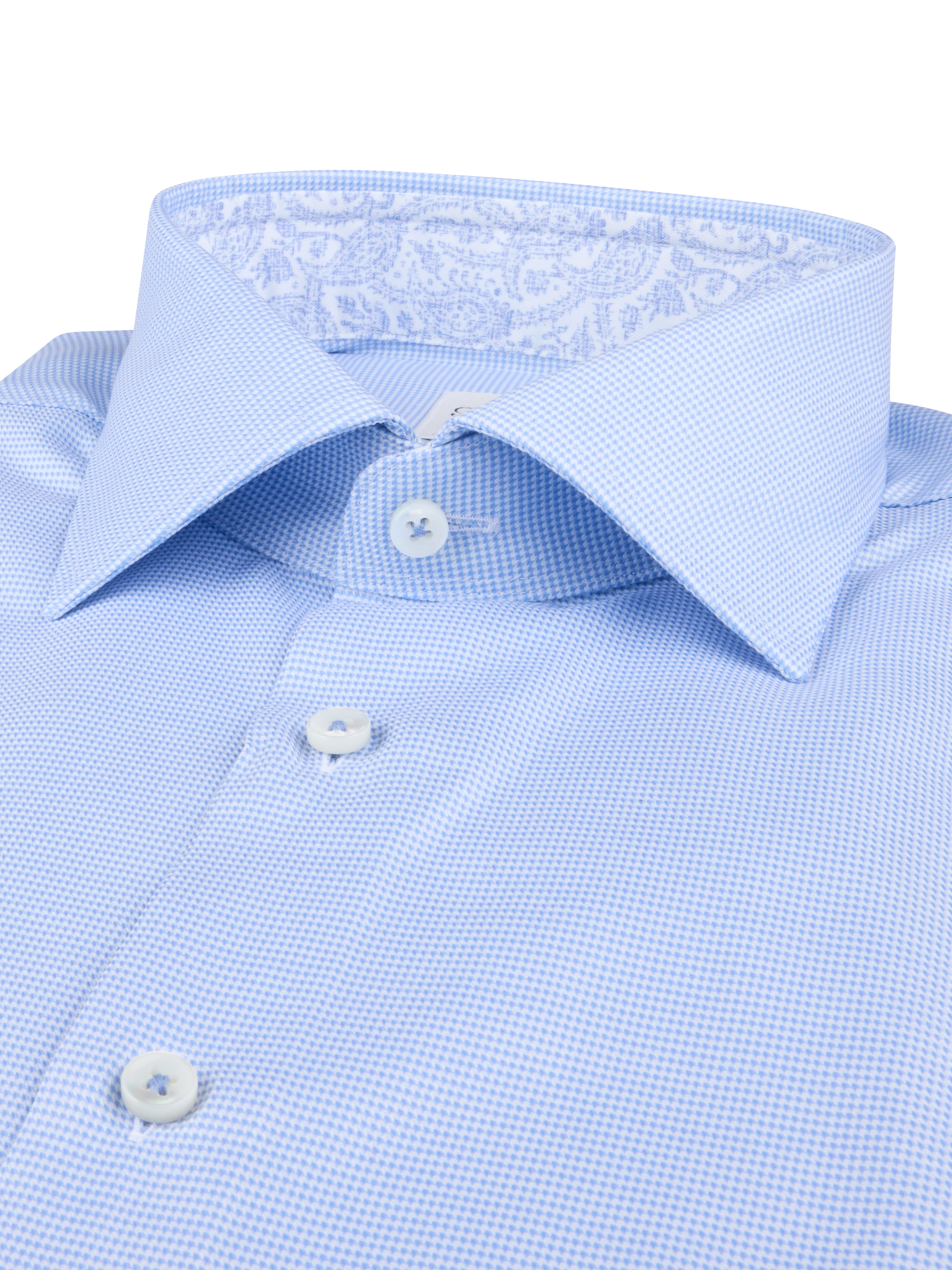 Light blue Twill Shirt with Contrast Regular