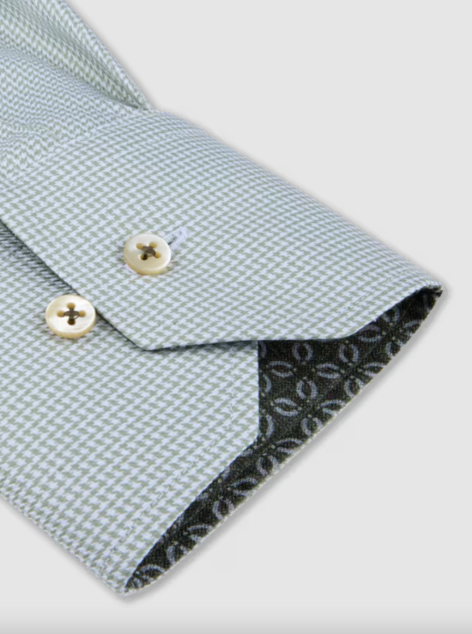 Light Green Contrast Twill Regular Shirt